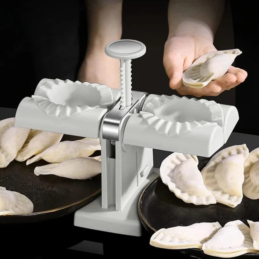 Double head dumpling mould for quick and easy dumpling making