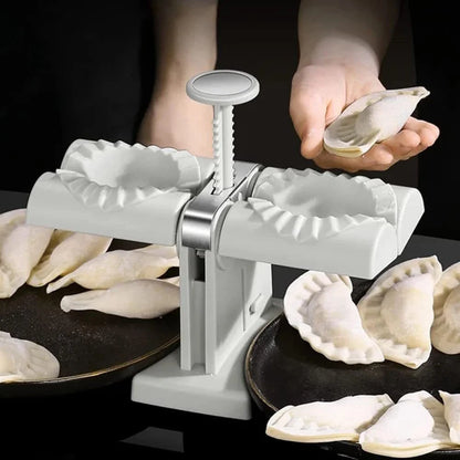 Double head dumpling mould for quick and easy dumpling making