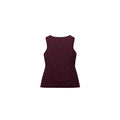 Women's dark red viscose vest with gold buttons and 3D pattern texture