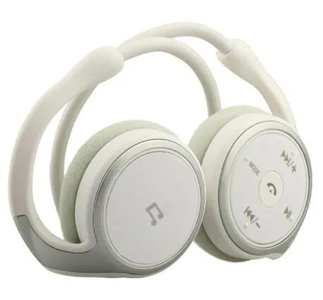 Stereo wireless Bluetooth headset in Black, Gold, and White with FM radio and TF card slot