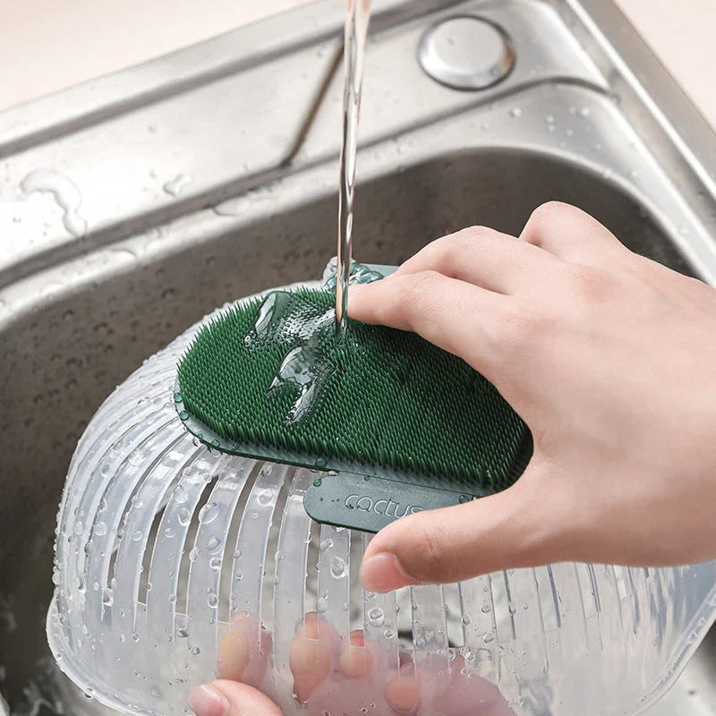 Cactus design double-sided fruit and vegetable cleaning brush