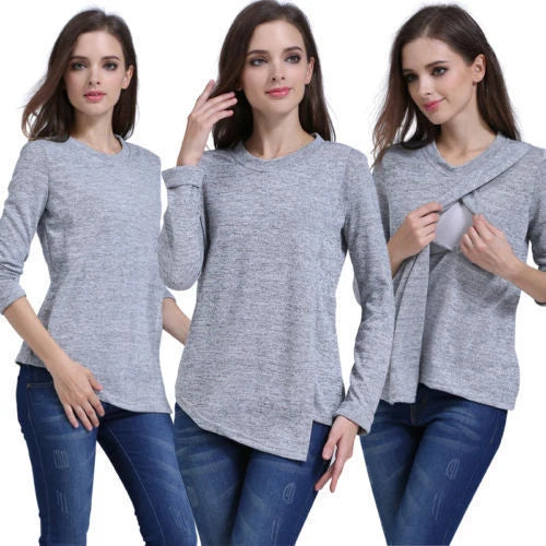 100% cotton maternity loose-fit top in various colours and sizes
