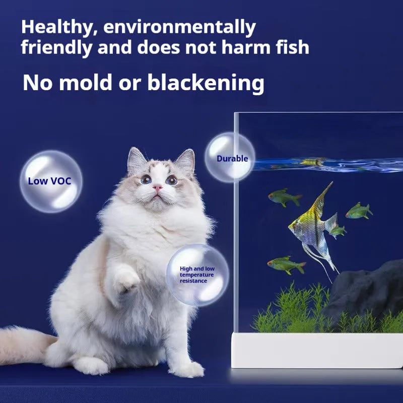 Underwater adhesive sealant for glass fish tank leakage, high-density silicon, white version, 120ml model