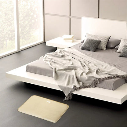 Innovative alarm clock carpet with touch-sensitive design, bright LED display, and high-density memory foam for comfort