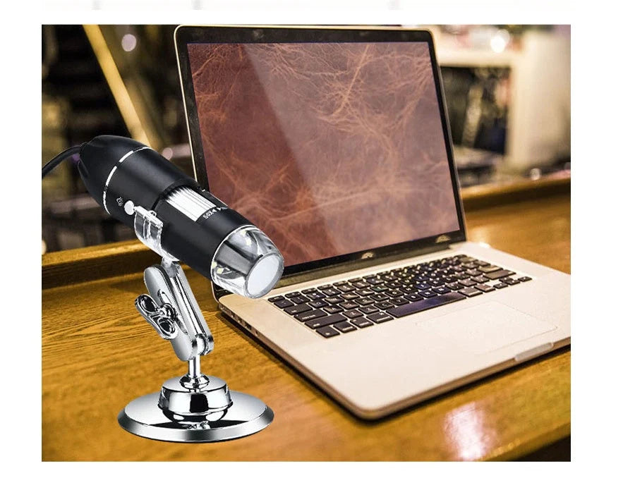 3-in-1 USB Digital Microscope with adjustable magnification and LED lighting