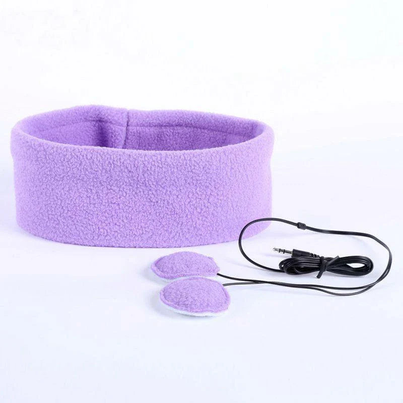 Cozy sleep headphones with soft headband and built-in speakers for comfortable, noise-free listening while sleeping
