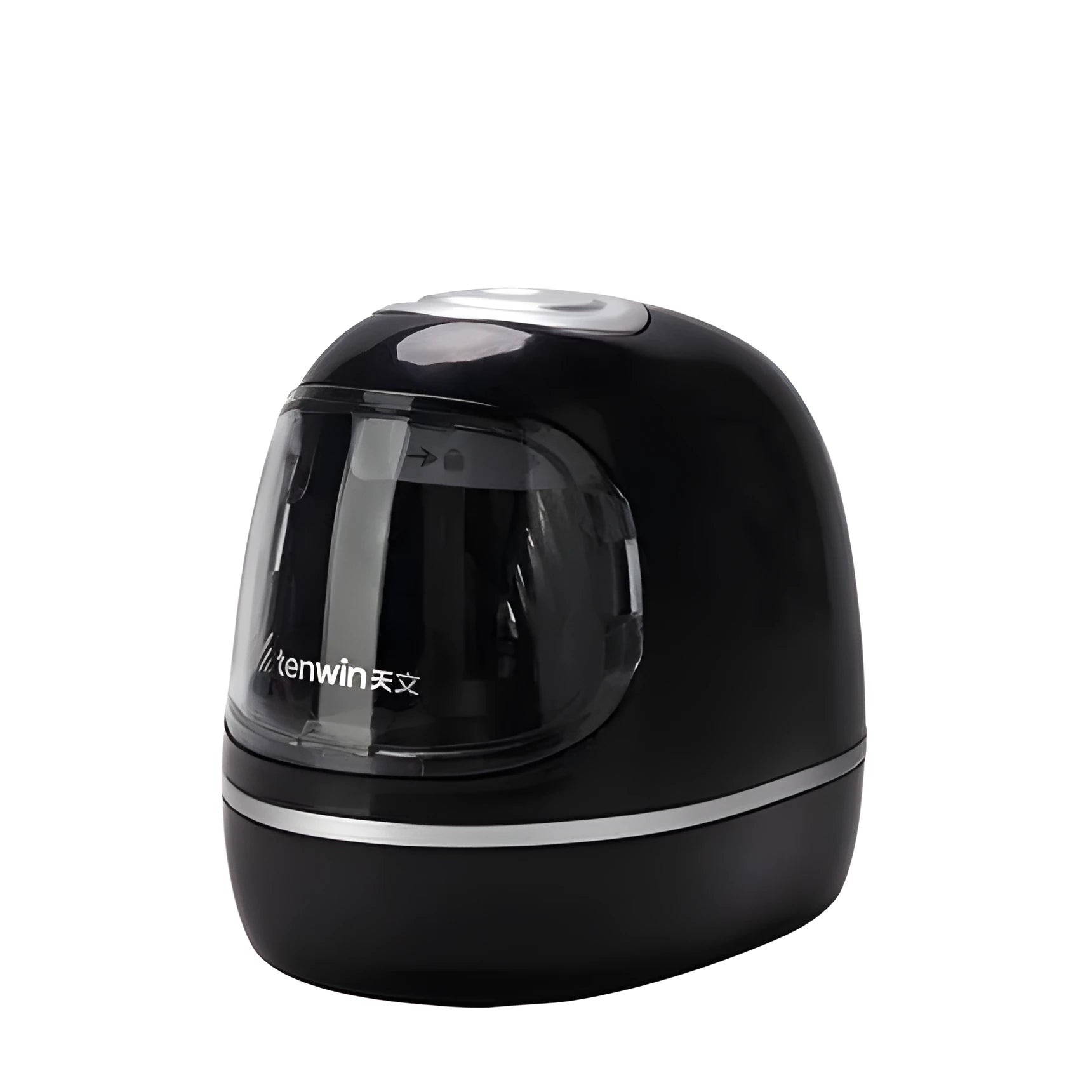Creative electric pencil sharpener three-speed geometric plastic design black and white