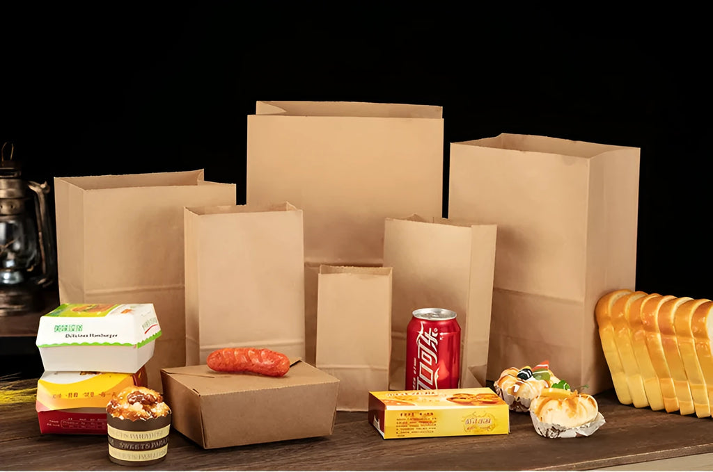 Yellow kraft paper aluminium foil inner packaging bag for snack foods with customisable dimensions