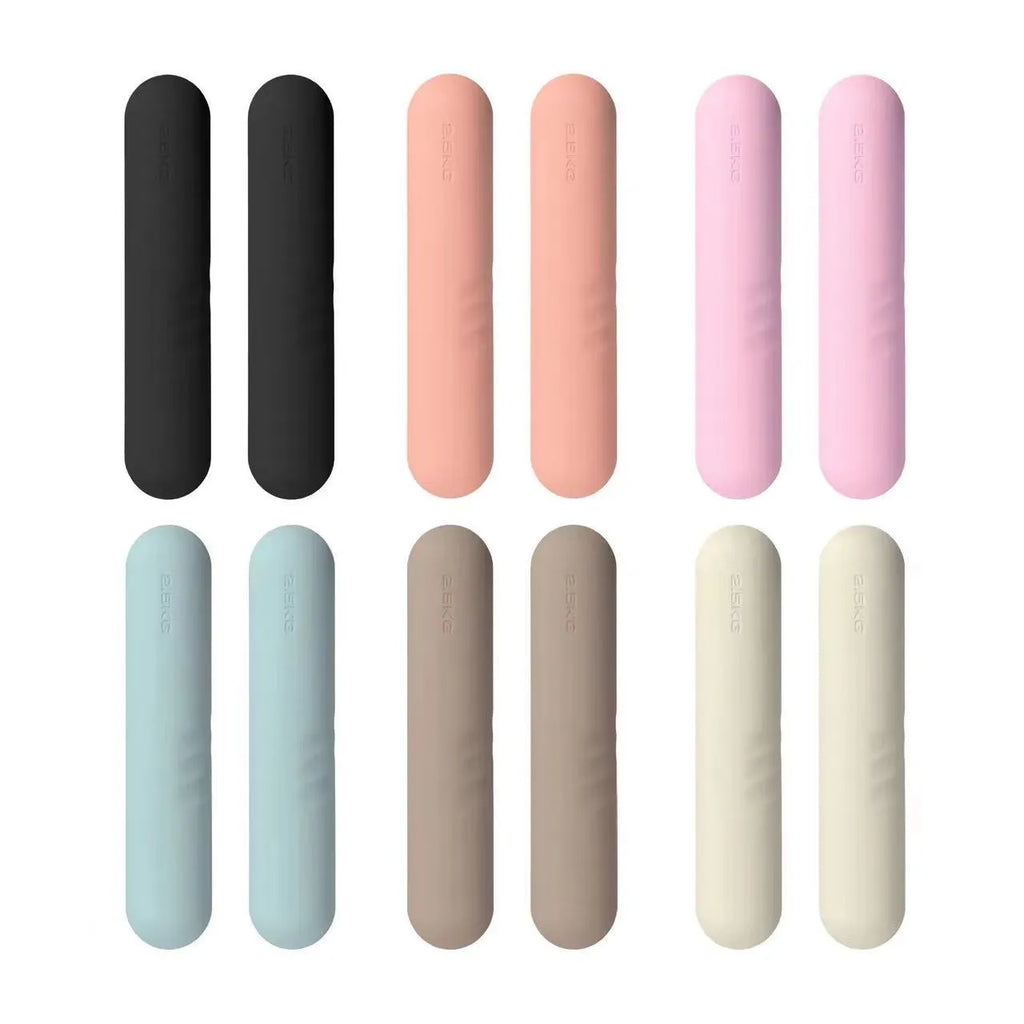 Silicone edged non-slip hand-drawn yoga dumbbell stick in various colours and weights for fitness training