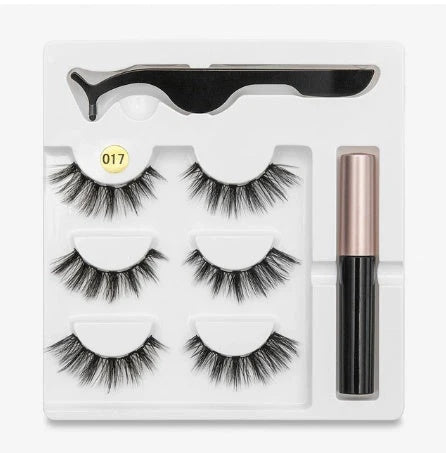 Magnetic false eyelashes set for easy, glue-free application