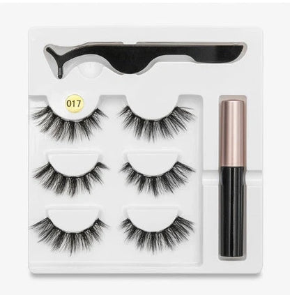 Magnetic false eyelashes set for easy, glue-free application