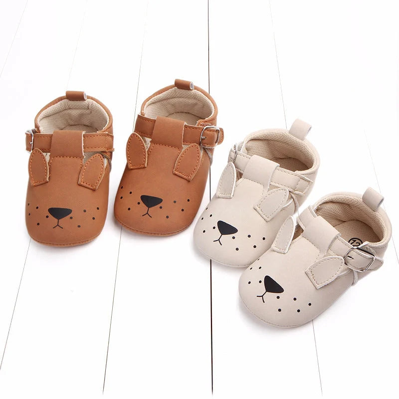 Cartoon animal baby shoes with non-slip soft bottom for spring and autumn wear