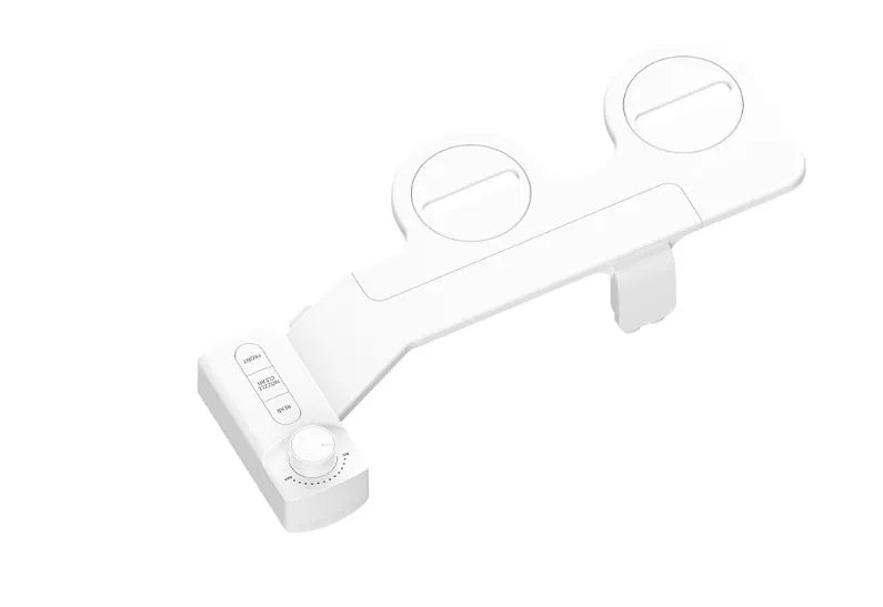 KB06 pure white manual button wash cleaning tool with removable nozzle and copper tee fitting.