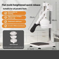 Manual orange juice juicer with stainless steel construction and 480cm measurement on counter