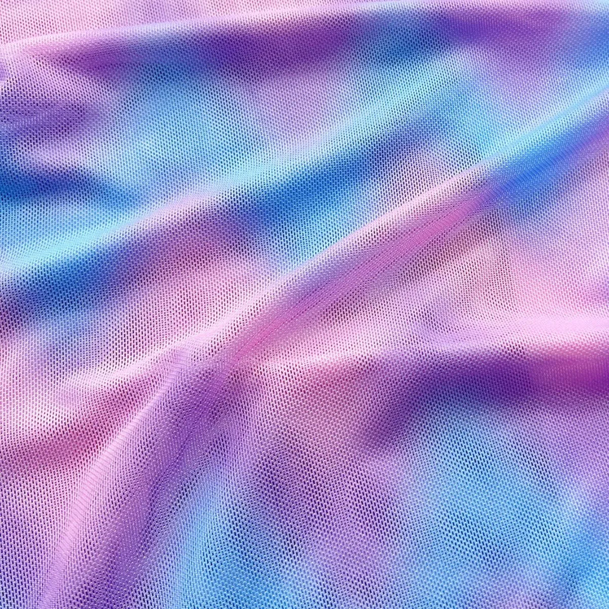 Women's split tie-dye swimsuit bikini set with skirt, bra and panties in picture colour