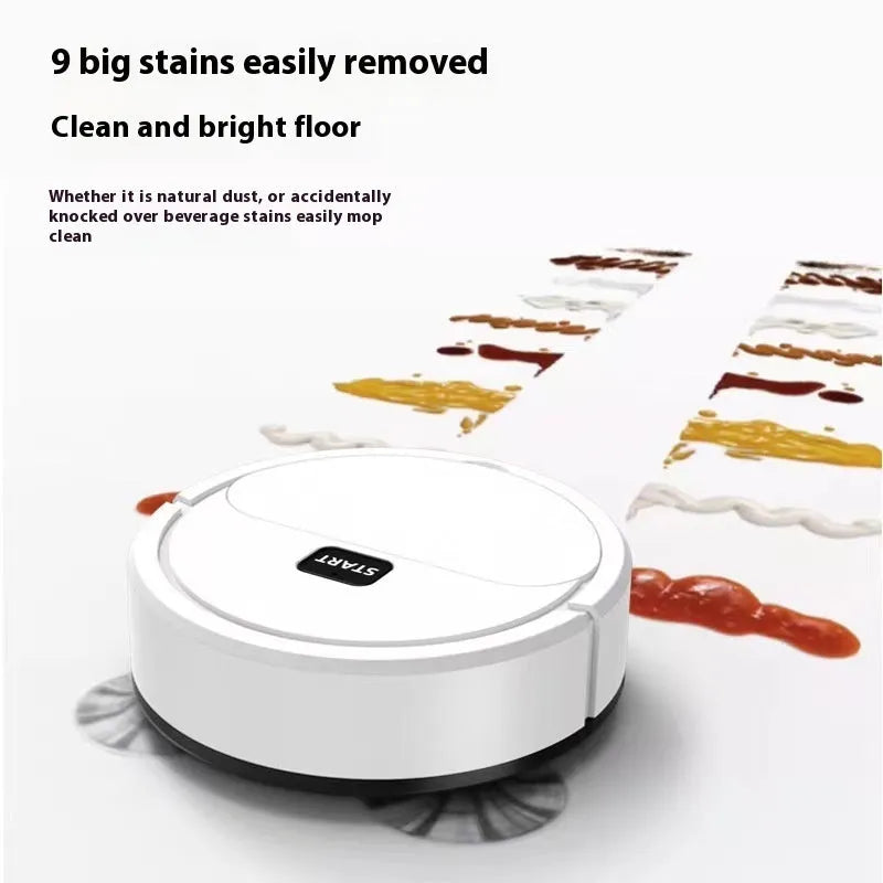 Cross-border all-in-one sweeping robot with vacuum and mopping, black colour, dimensions 16x16x5.4cm, USB charging