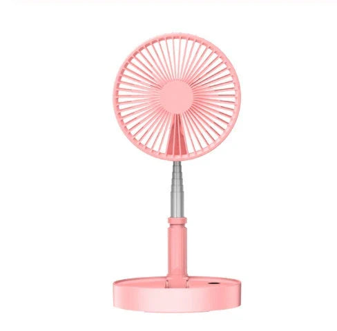 Powerful portable USB fan with adjustable airflow, long-lasting battery, and telescopic stand for indoor and outdoor use