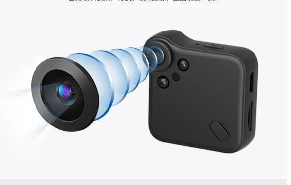 C1S portable sports camera 1080P HD night vision WiFi remote ABS body 40x40x14mm black