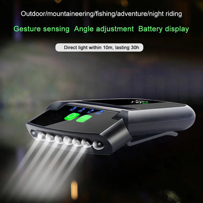 LED Smart Sensor Headlight for night fishing and cycling with USB charging