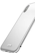 Magnetic adsorption tempered glass back iPhone case showing magnetic attachment and glass back panel
