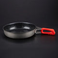 Alocs medical stone colour non-stick folding frying pan on outdoor setting