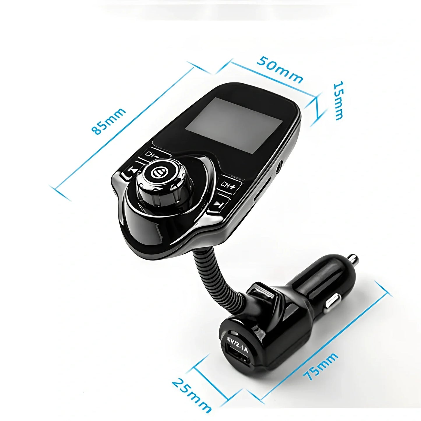 Compact black Bluetooth speaker with fabric mesh front and rubberised base, measuring 18cm wide