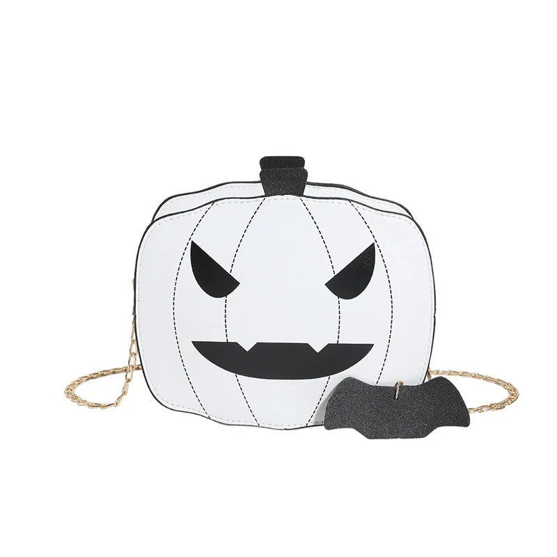 Halloween Cartoon Pumpkin Shoulder Bag in various colours with chain strap