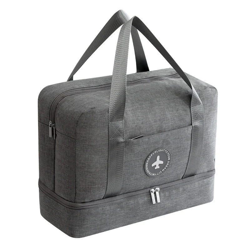 Waterproof multifunctional shoe bag in various colours with laminated zipper pockets