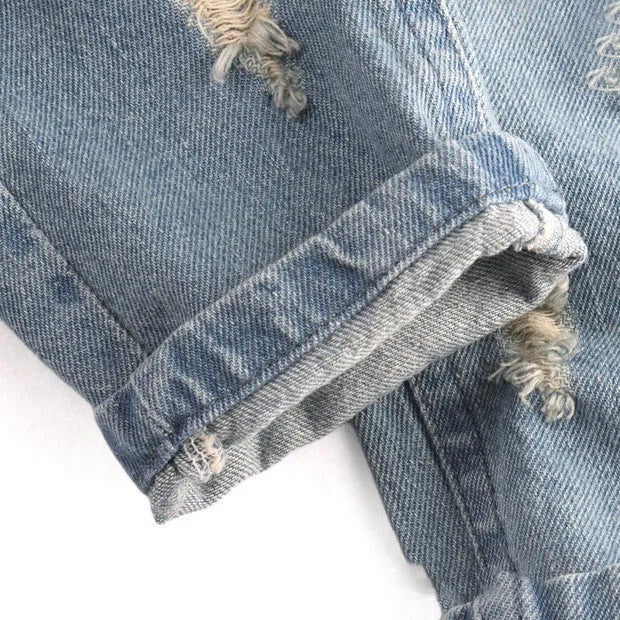 Light blue cotton slim jeans for children with regular waist, front view, 100cm size