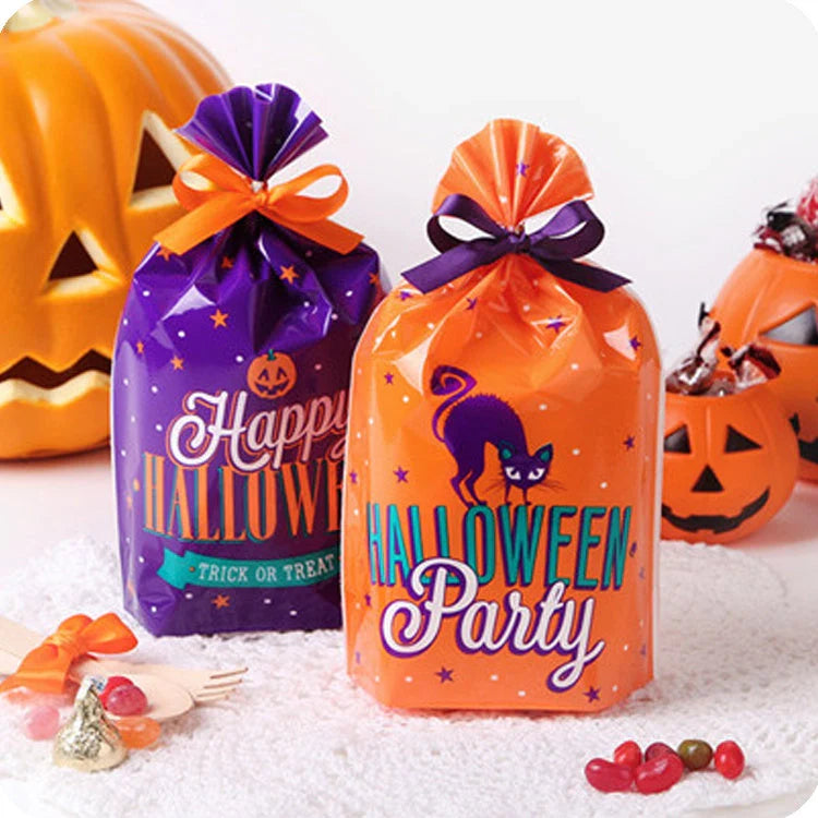 Holy Festival Candy Bag Halloween in orange and dark purple
