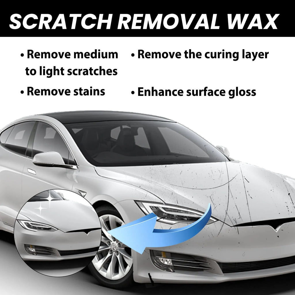 120ml car scratch wax polish kit with sponge and towel for paint protection