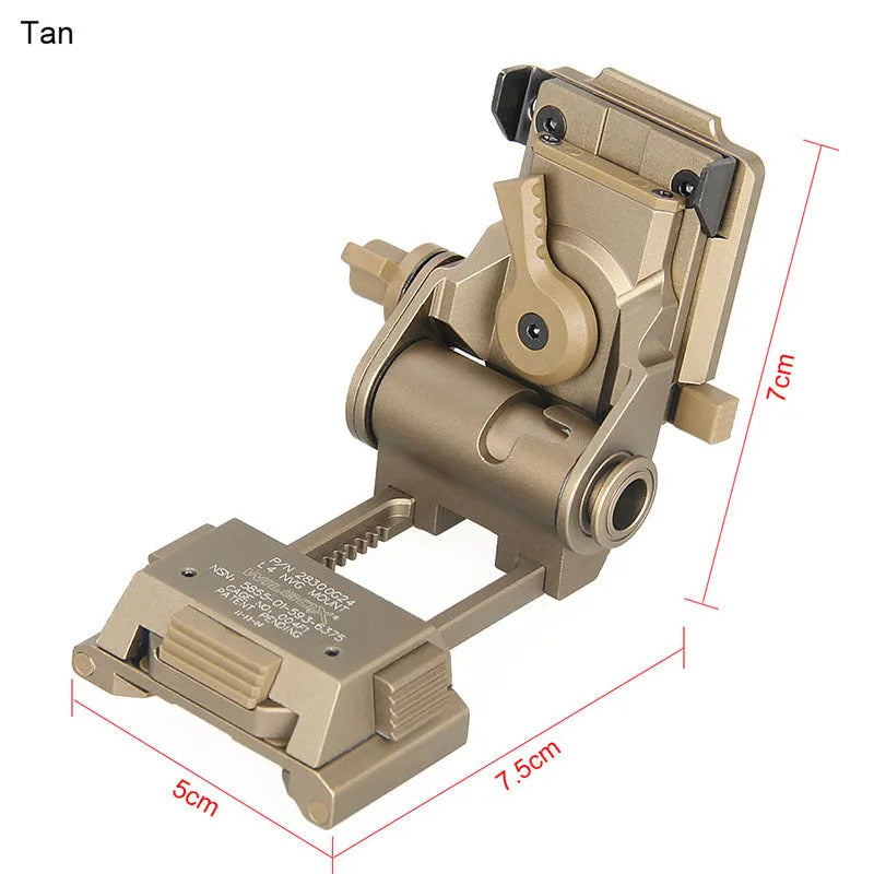 Dark earth metal L4 G24 NVG fast helmet mount with OPS-Core breakaway base