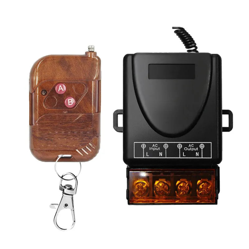 220V wireless remote control intelligent controller with ABS shell, 1 in 4 out wiring, for garage door and light control