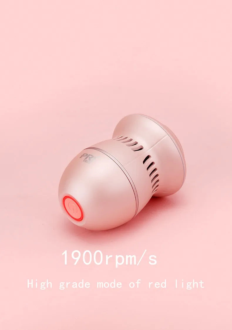 Multifunctional electric foot file grinder machine with vacuum absorption system, two diamond grinders, and USB charging in beige
