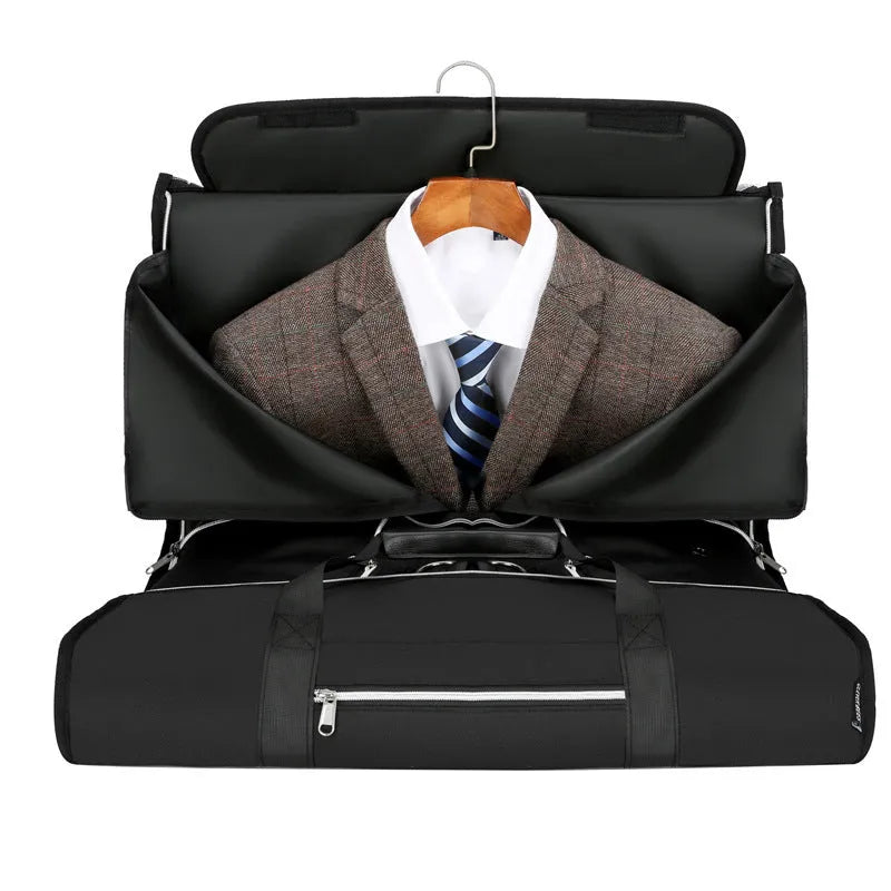 Oxford cloth storage bag with dry-wet separation compartments in grey colour option