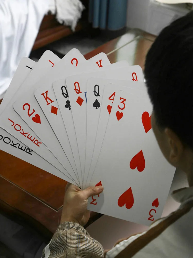 Large size playing cards for table games like Fighting Landlord, showing oversized format
