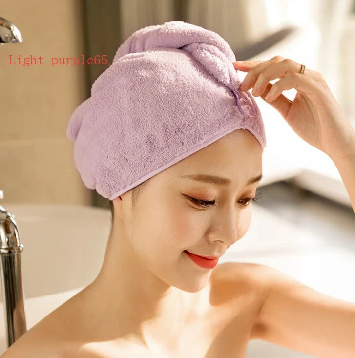 Microfiber hair dryer cap for women, 60x25cm, available in multiple colors
