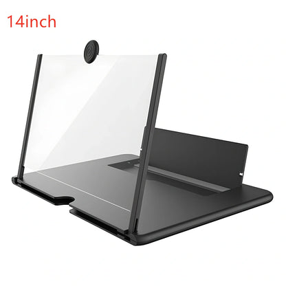 12-inch foldable mobile phone screen magnifier with 3-4x magnification in black colour
