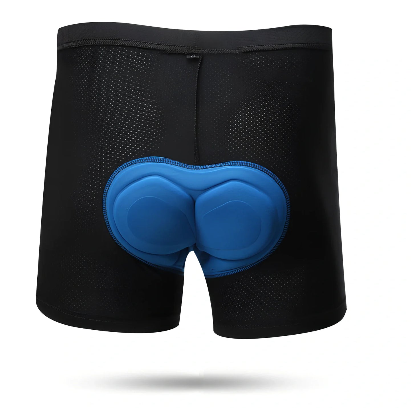Black sponge cushion riding panties for cycling, padded polyester fit for road and mountain bikes, sizes S-3XL