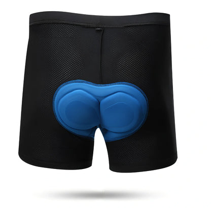 Black sponge cushion riding panties for cycling, padded polyester fit for road and mountain bikes, sizes S-3XL