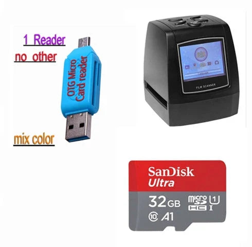 Compact 35mm film scanner with 5.0 Mega pixels resolution for high-quality digital conversion