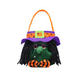 Halloween cloth hooded round tote bag in pumpkin style with black colour for trick or treating