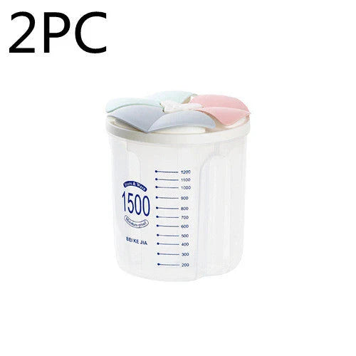 Healthy Containers Cereal Grain Dry Food Storage Tank with Transparent Cover