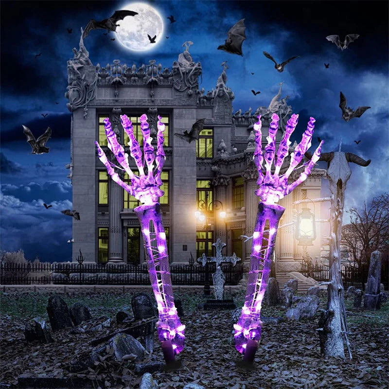 LED Light Up Skeleton Arm Hand for Halloween decoration in various colours