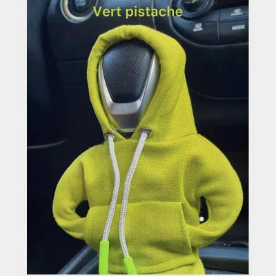 Universal gear knob cover hoodie in pure cotton for car interior personalisation