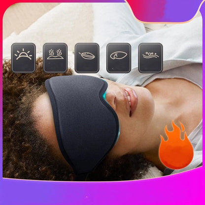 3D No Nose Wing Eye Mask in black with adjustable strap