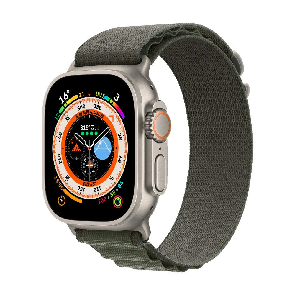 Apple Watch nylon strap with metal tips in various colours