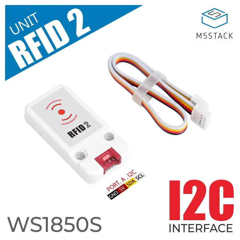 M5Stack RFID2 13.56MHz sensor module with HY2.0-4P cable for Arduino and IoT projects