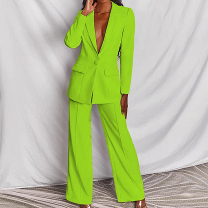 Women's 2-piece blazer suit set in various colours for office and casual wear