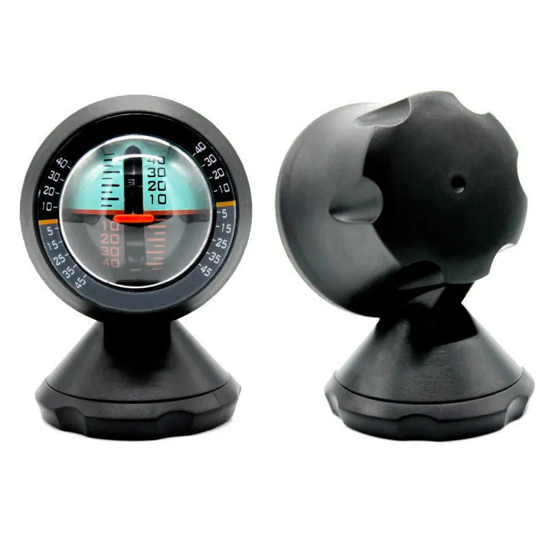 Black AMD-2 vehicle mounted slope meter for measuring car inclination and body rotation angles.